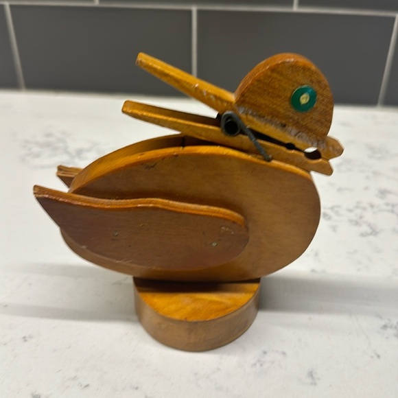 Vintage Wooden Duck Memo/Recipe Card Holder - Picture 2 of 7